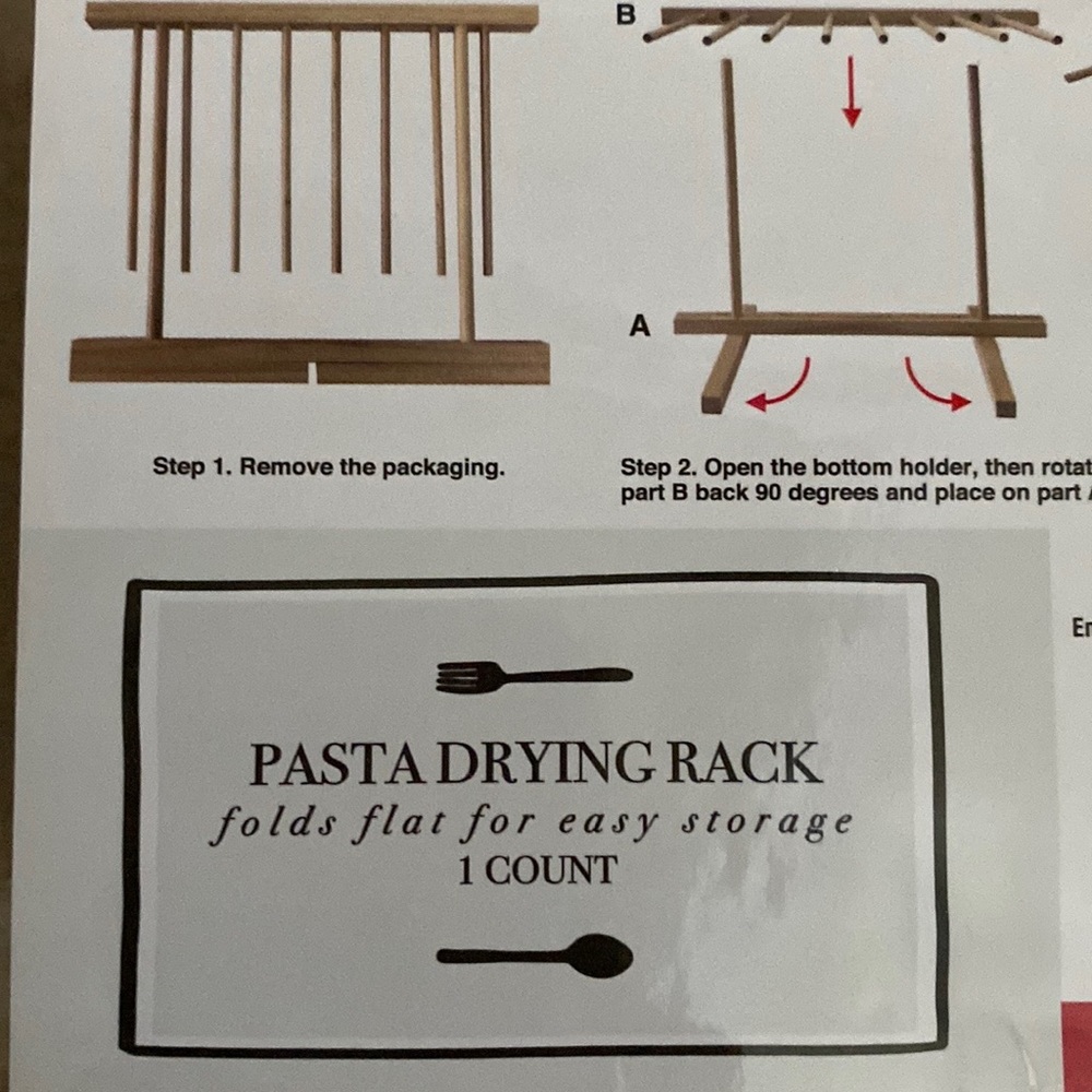 Pasta drying rack